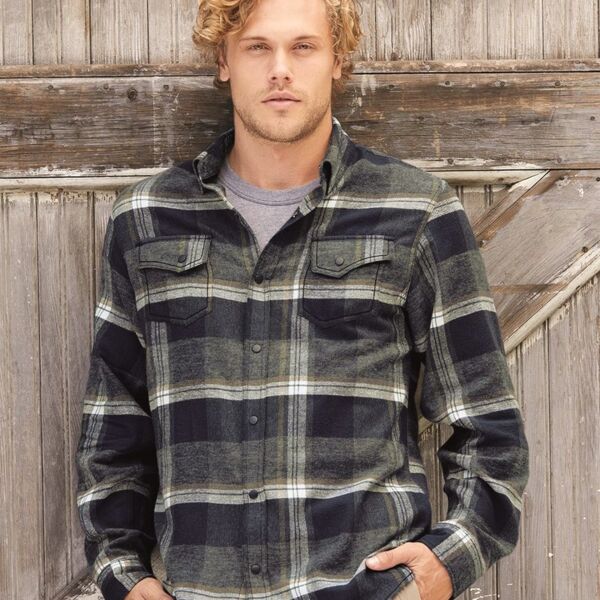 Men's Snap Front Plaid Flannel Shirt Thumbnail